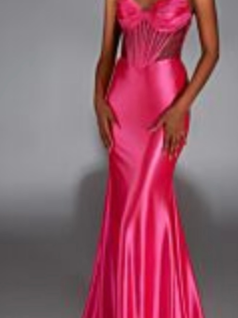Alyce Paris 61882 Elegant Pink Satin Mermaid Evening Dress
